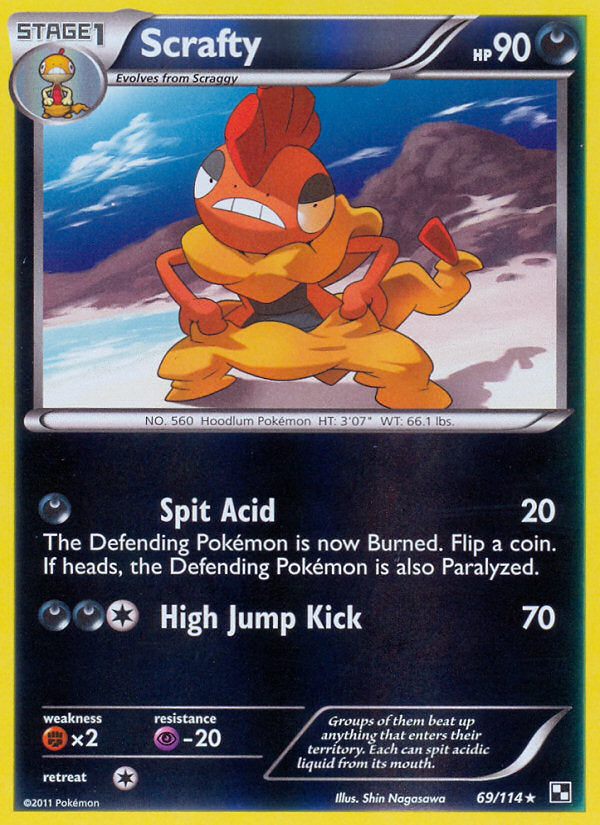 Black & White Scrafty #69/114 reverse holo